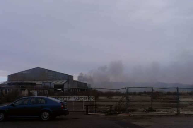 The fire is ongoing at a Worksop recycling centre
