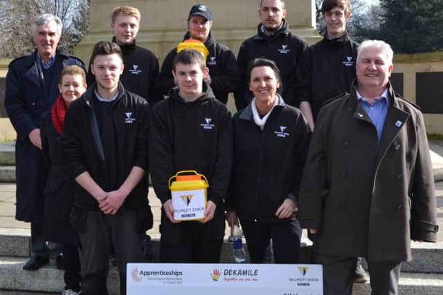 Some of the Rotherham apprentices who took part in the Dekamile challenge