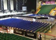 Events Solutions' barrier in place at Newcastle's Metro Radio Arena