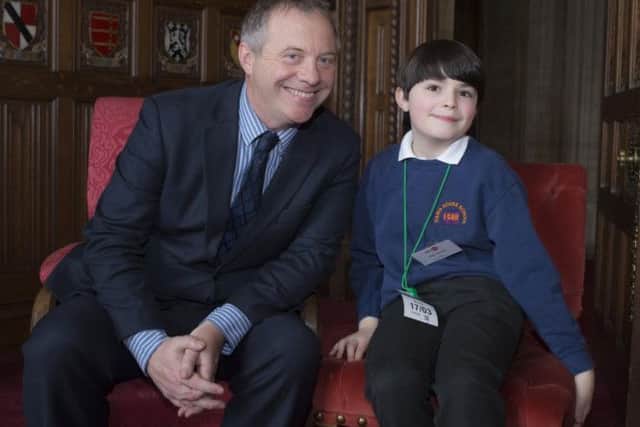 Alex with Bassetlaw MP John Mann in Westminster