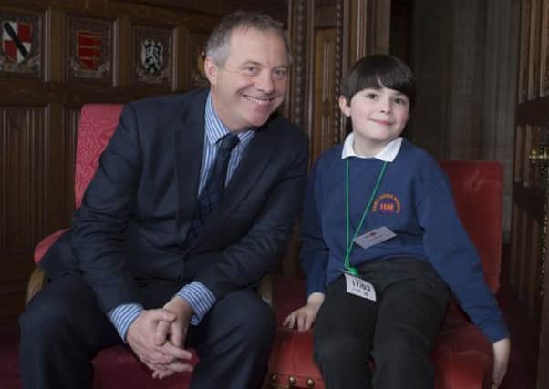 Alex with Bassetlaw MP John Mann in Westminster