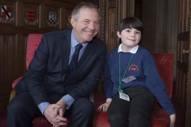 Alex Horne with Bassetlaw MP John Mann at Westminster