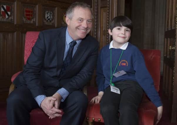 Alex Horne with Bassetlaw MP John Mann at Westminster
