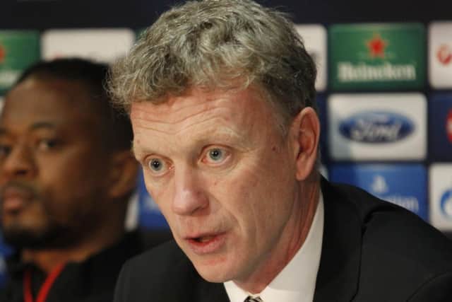 Manchester United manager David Moyes during a press conference at Old Trafford, Manchester. PRESS ASSOCIATION Photo. Picture date: Tuesday March 18, 2014. See PA Story SOCCER Man Utd. Photo credit should read: Peter Byrne/PA Wire
