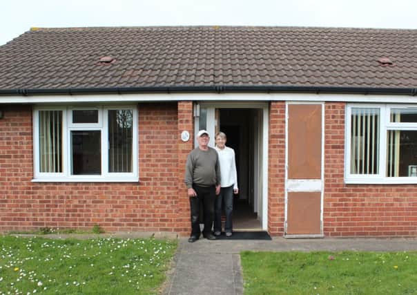 Lawrence and Ann Cook at their new home in Gainsborough thanks to the Assisted Move Scheme