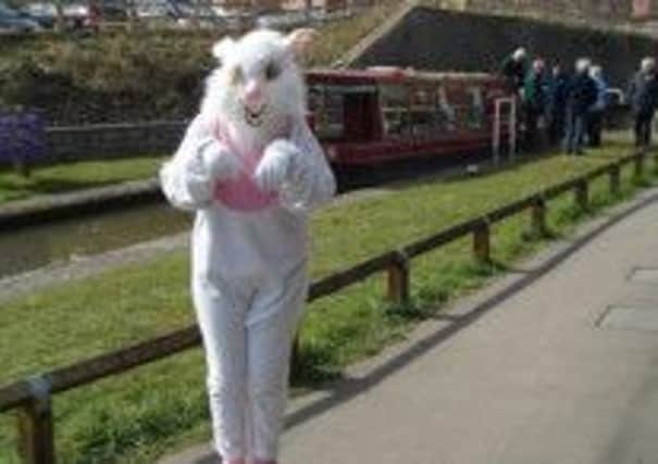 Meet the Easter bunny on Chesterfield Canal cruises