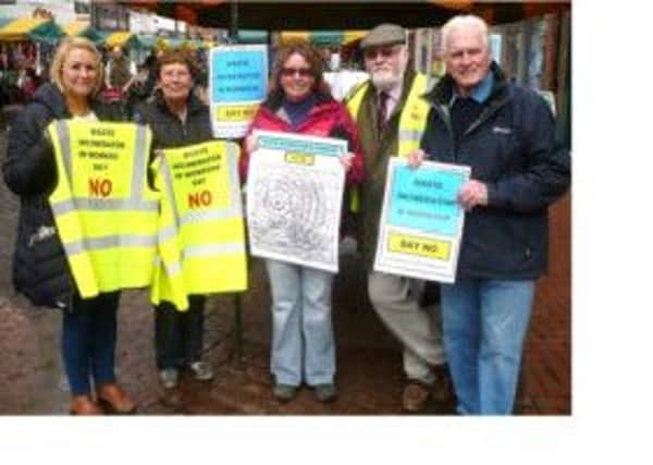 Members of Worksop Against Incineration had plenty of people sign their petition