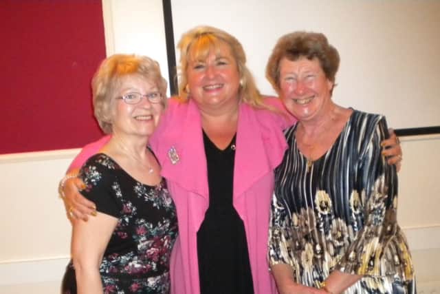 Margaret Toyne (Speaker Secretary), Alison Chapman (Speaker) and Wendy Waterfield (Committee Member)