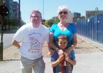 Andy Howarth with Maxine and Alexander Strong.