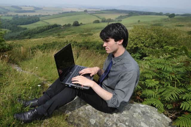 Rural broadband campaign photos, some with Nick Duquemin.