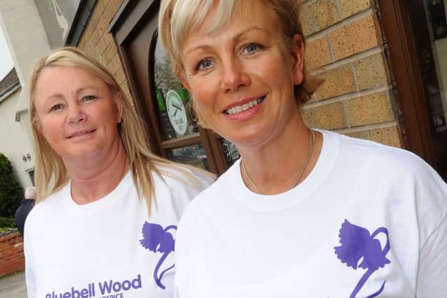 Lisa Sharp (l) and Maxine Strong with their new t-shirts for the Pride of the Isle. Picture: Andrew Roe
