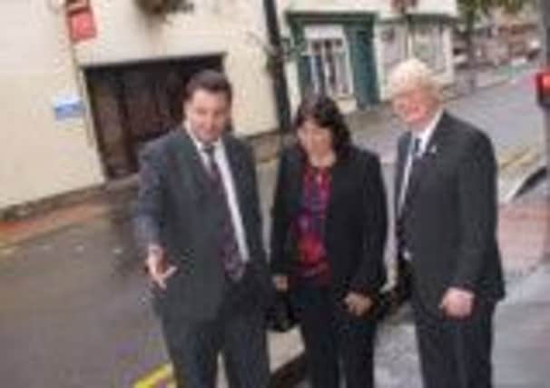 Mp Andrew Percy; Councillor Julie Reed and Councillor John Briggs.