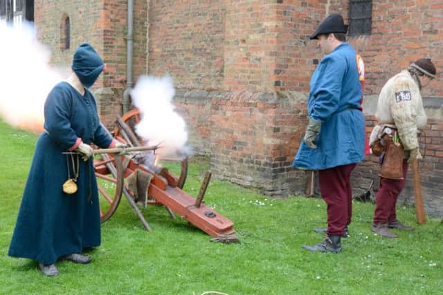 The cannon in action
