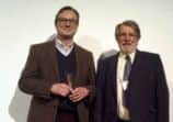 Speaker musician, Peter Medhurst, and Chairman, Mike Jones.