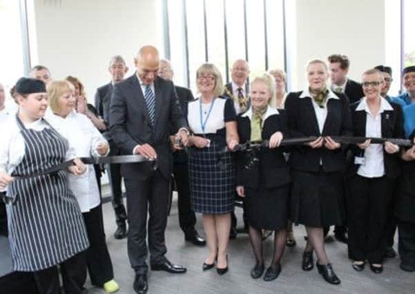 England World Cup referee Howard Webb cuts the ribbon to officially open The Wharncliffe