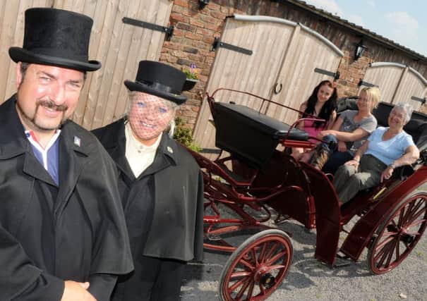 Matthew Dodge and Sheree Pettinger, of Reins of Elegance, are offering horse and carriage rides around the Isle. Picture: Andrew Roe