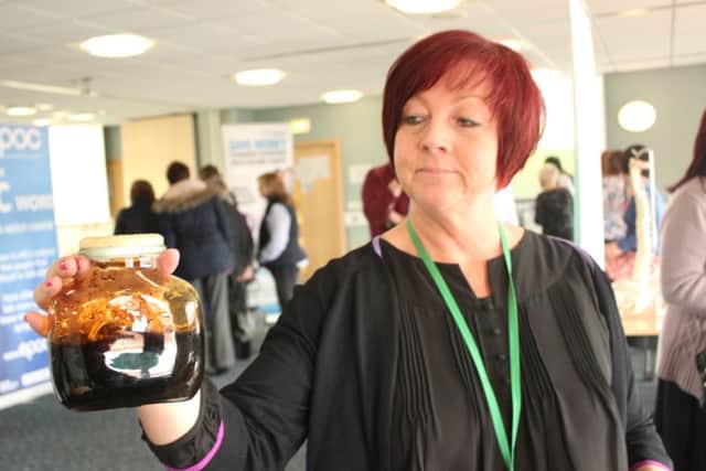 Health trainer Debbie Williams at the 2013 fair
