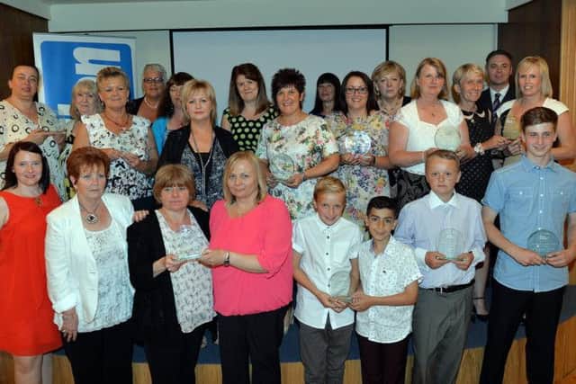 The Worksop Guardian Best in Schools awards, the winners gather after the awards ceremony