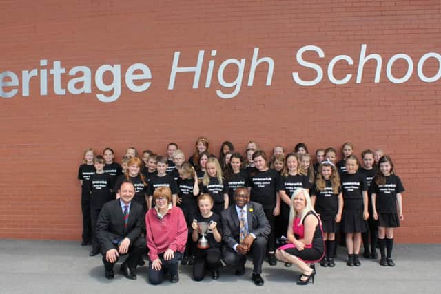 Members of Swanwick Primary School choir who won the annual Bolsover School Choir Festival at Heritage High School in Clowne