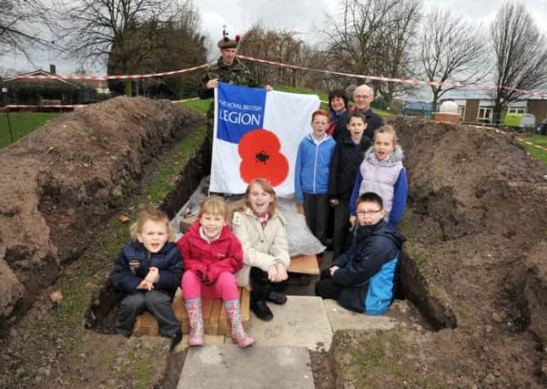 Children at St John's Primary School have built an Anderson Shelter which will be opened at their military day this weekend