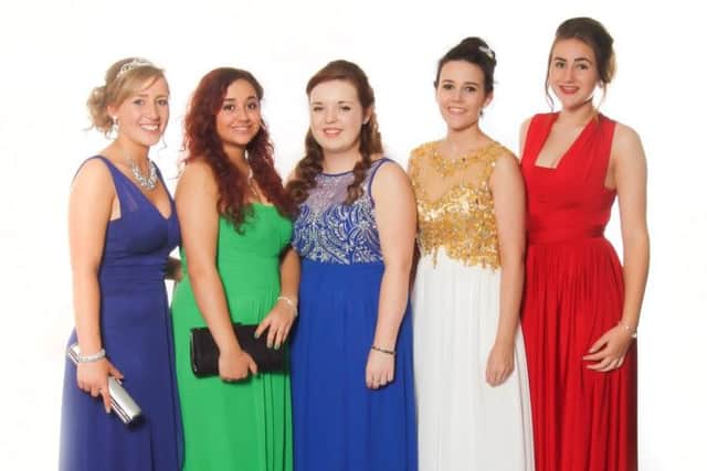 South Axholme Academy Prom - Kitty Brooks, Elizabeth Wilkinson, Sian Brooks, Rachael Gillespie and Jordanne Anderson. Picture: A&C Photography