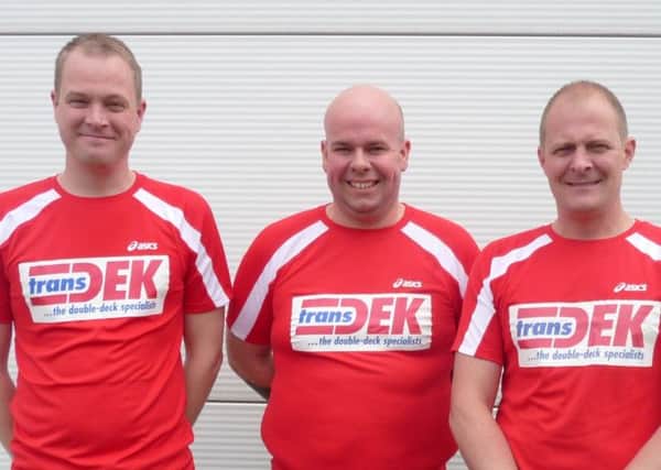 Taking on the Tough Mudder for Macmillan Cancer are (from left) Dean Butler, Martin James and Leon Butler