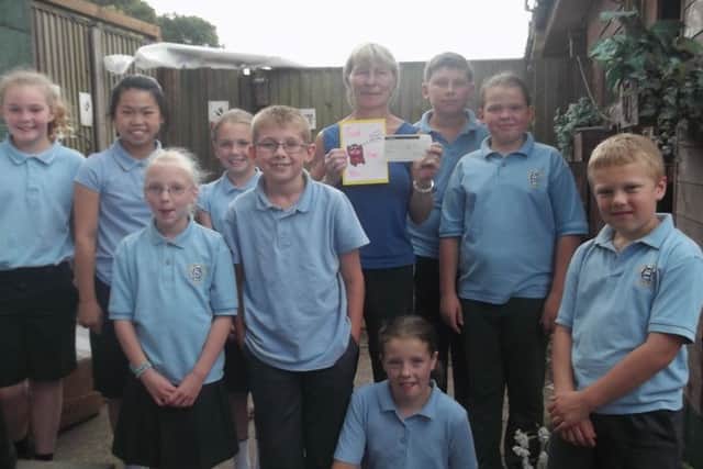 Carr Hill School pupils did a swimathon to raise money for charity