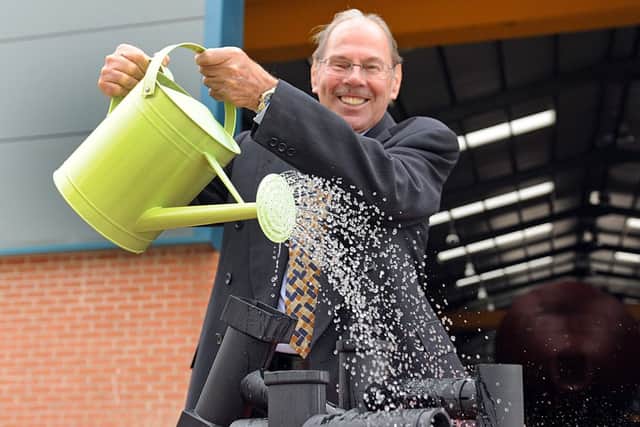 Melvyn Davenport has invented the Watflow water harvester. Picture: John Bates