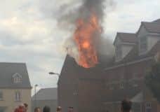 House struck by lightning