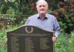 Bob Fish with WW1 Memorial Plaque.