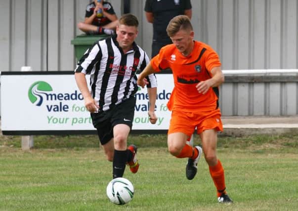 Liam Gaughan gets forward for Retford against Clipstone. Picture: Jon Knight
