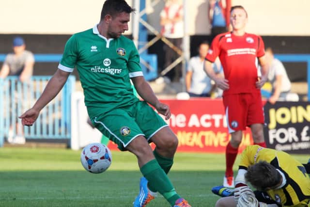 Paul Beesley netted a hat-trick for Gainsborough. Picture: Chris Etchells