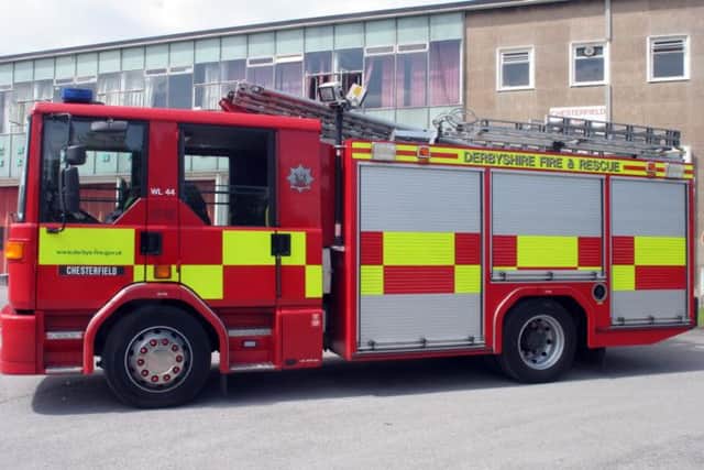 sp59963a
Chesterfield Fire station and Derbyshire Fire Service Engine