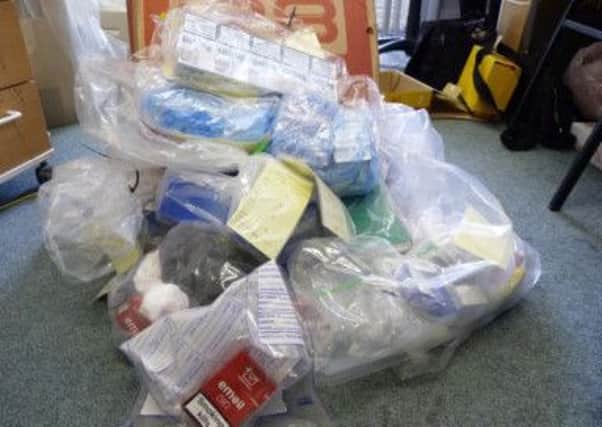The counterfeit cigarettes and tabacco seized in the raid