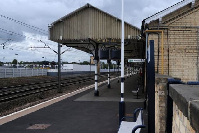 Retford train station where a man was killed after being hit by a train. Picture: Andrew Roe