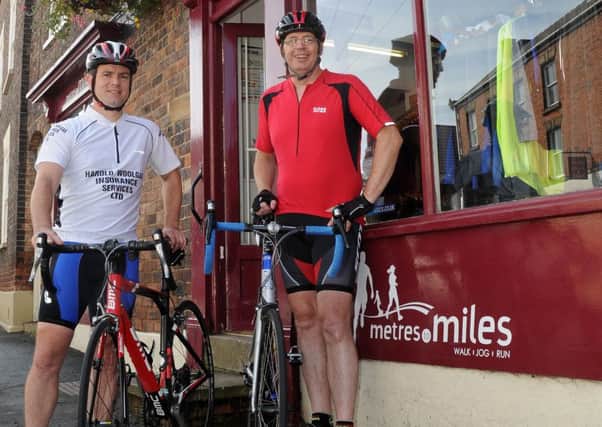 Steve Hipkiss (r) of Ealand and Gary Hirst, of West Butterwick are doing to coast to coast bike ride. Picture: Andrew Roe