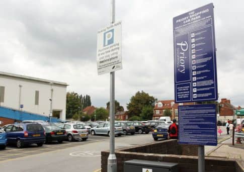 The Priory Centre car park in Worksop.