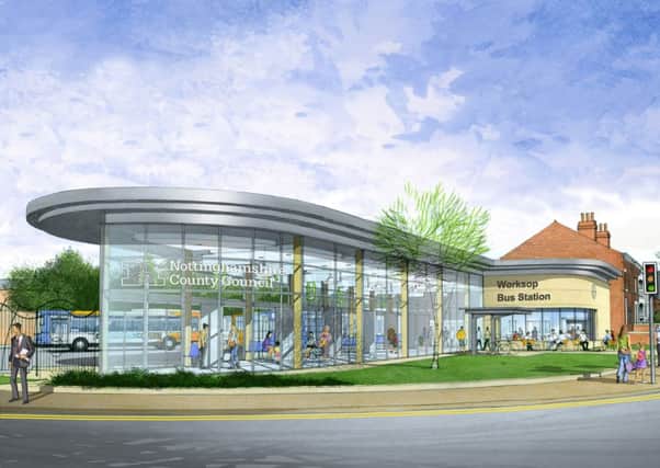 Artists impression of the new Worksop Bus Station