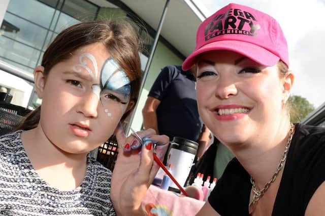 Clowne Gala. Face painting Lily Reddish and Amy Celiff.