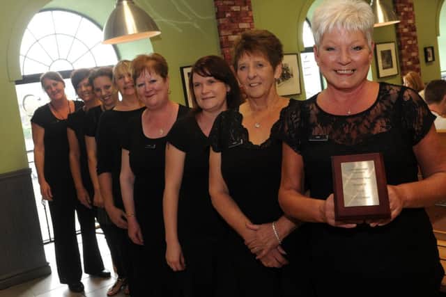 Staff at Cafe Culture, Oldrids Department Store, with their Cafe of the Year Award. Picture: Andrew Roe
