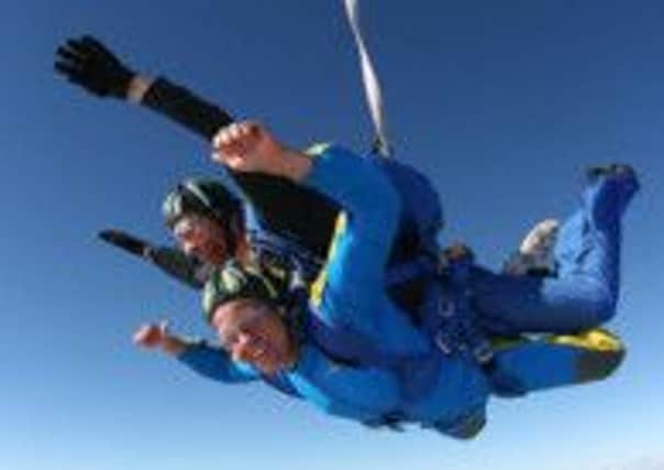 Thomas and Richard Mellor during their skydive