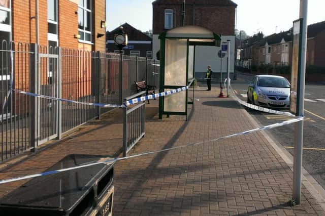 Scene of stabbing at Gainsborough bus station