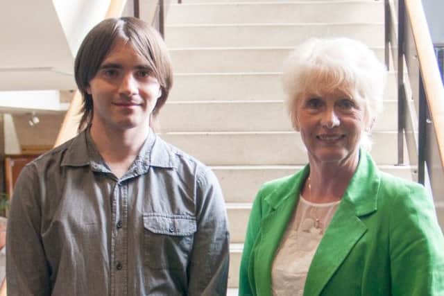 Councillor Liz Redfern welcolming Epworth resident Kevin Reeves as an Apprentice Licensing assistant at North Lincolnshire Council.