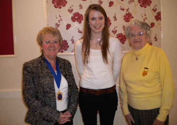 Lydia Slack (centre) guest speaker at Gainsborough & District Ladies Luncheon Club's latest meeting with club chairman Marion Dickinson (left) and club president Christine Tasker