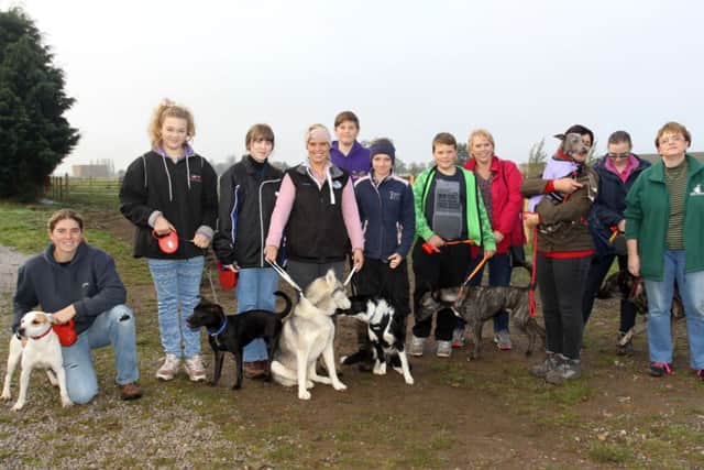 A sponsored dog walk was held in Crowle which started from the Oakley Equestrian Centre.
