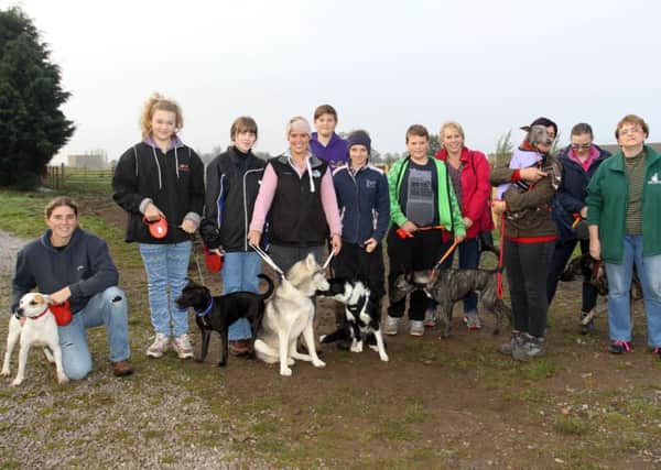 A sponsored dog walk was held in Crowle which started from the Oakley Equestrian Centre.