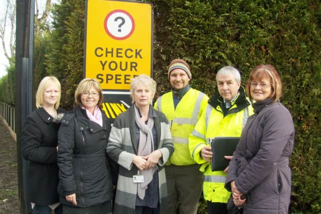 CONCERNS: Seen here at the junction of Blow Row and Burnham Road, Epworth, are (from left) Georgette Smith, Dee Malam, Axholme Central Ward Councillor Liz Redfern, Epworth Town Councillor Iain Bramble, Roy Hindmarsh of North Lincolnshire Council and Jane Copas.