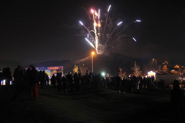 Hundreds of people watch the fireworks at Doncaster Fireworks display. Picture: Andrew Roe