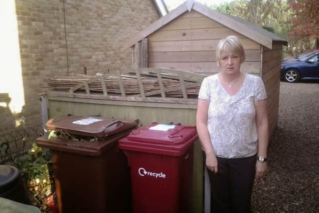 Helen Jones, of Upperthorpe Road in Westwoodside is upset because North Lincolnshire county council don't provide big enough bins for her to recycle all of her waste.