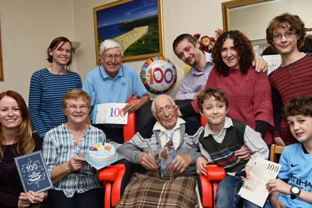 Ralph Emery, celebrates his 100th birthday with family and friends. Picture: Marie Caley NEPB Emery 29-10-14 Emery MC 1